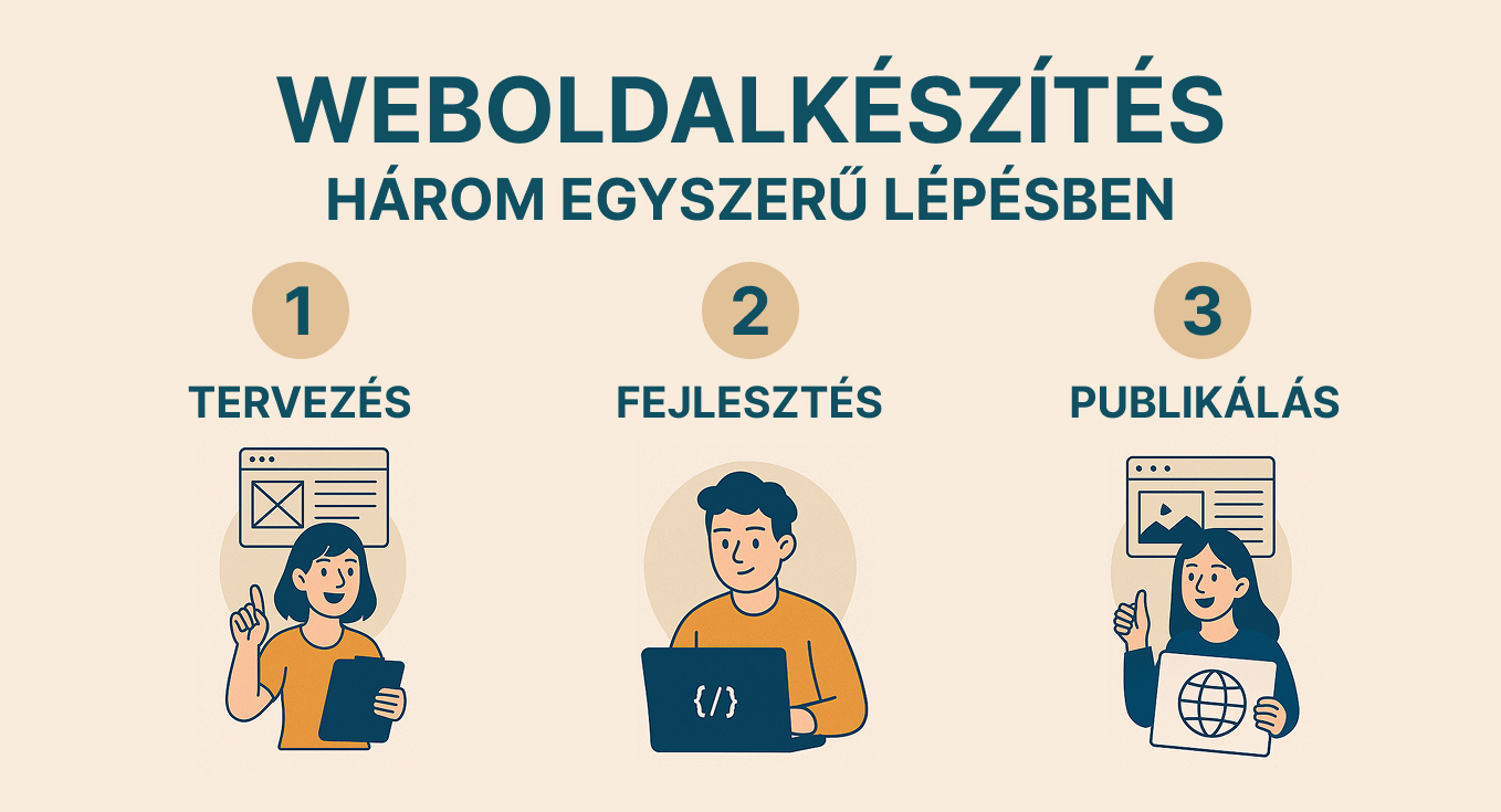 WEBOLDALKÉSZÍTÉS – 3 EGYSZERŰ LÉPÉSBEN